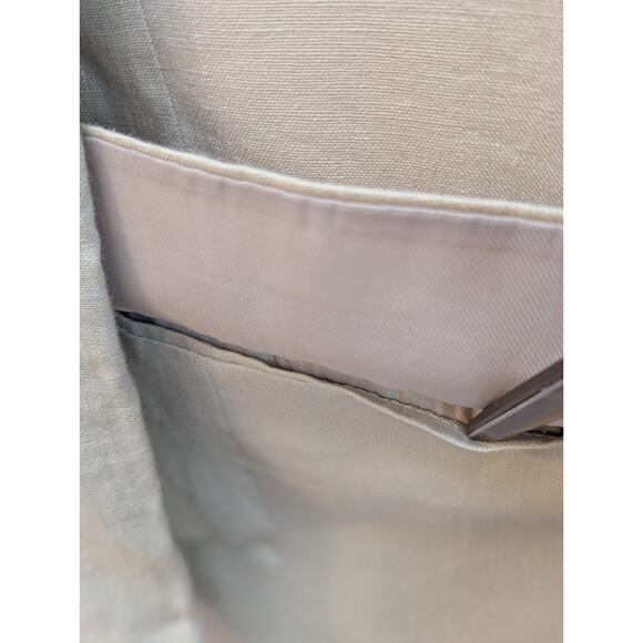 Ivory Linen 2 Button Notch Lapel Blazer 44R by Saddlebred EUC - Picture 10 of 16